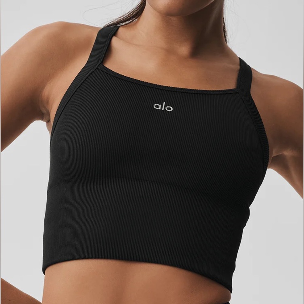ALO Seamless ribbed bra tank - Picture 3 of 5